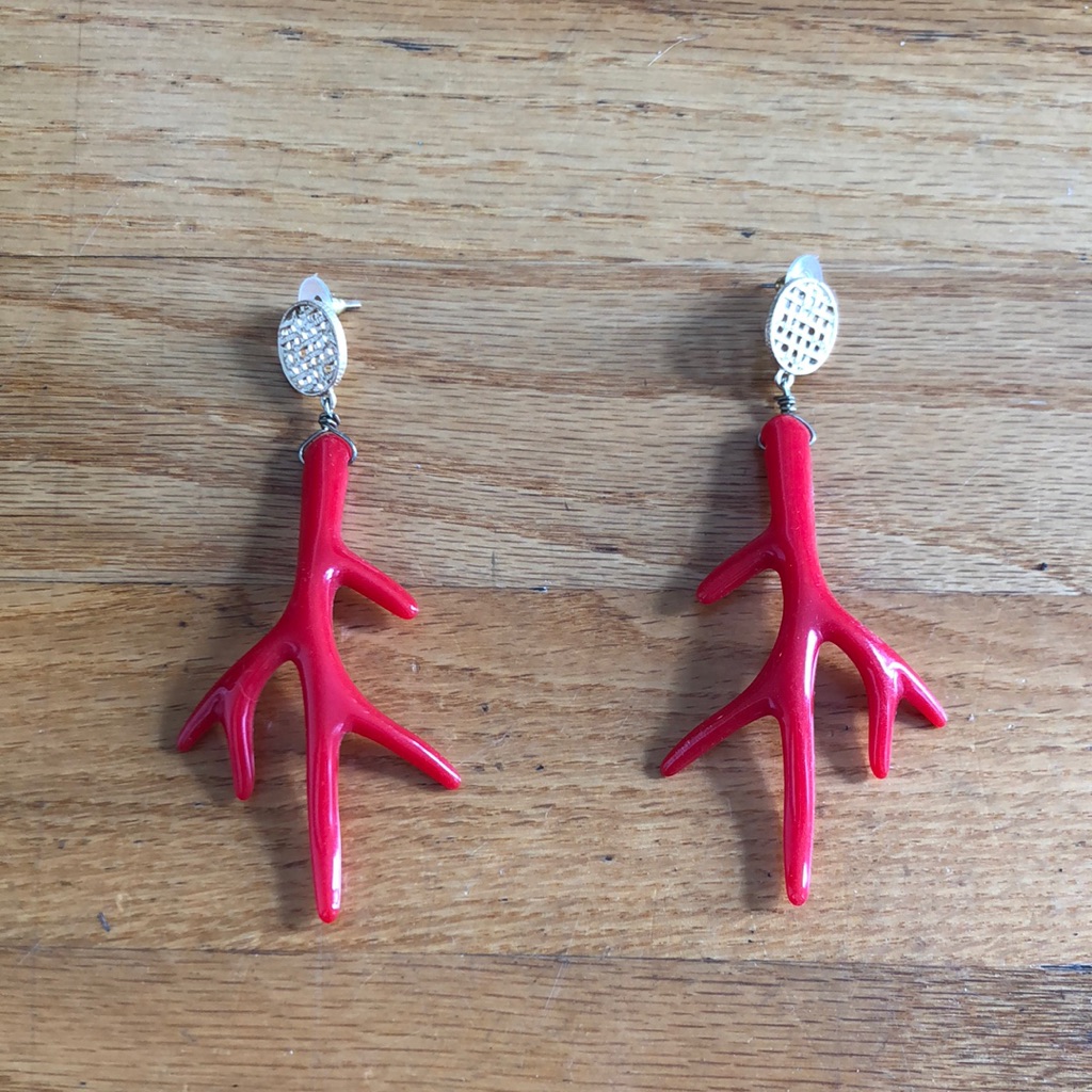 Red Statement Earrings